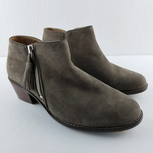 Vionic Shoes - Vionic Serena Ankle Boots Kid Suede Greige